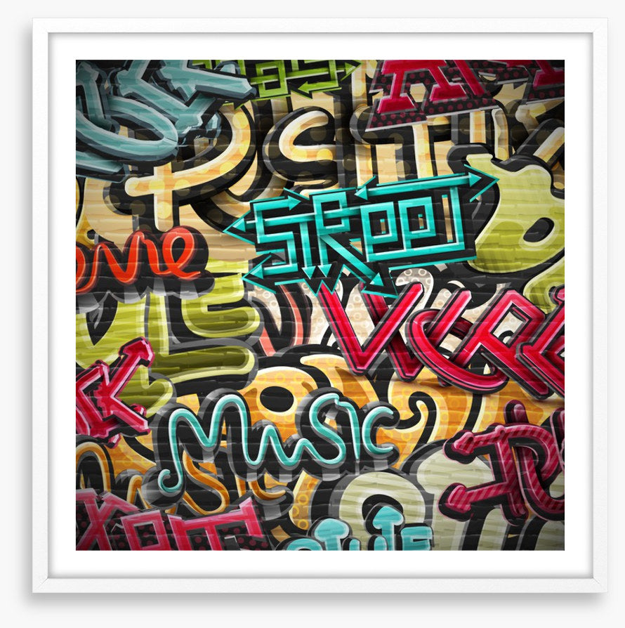 Street music graffiti