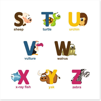 Alphabet animals - S to Z