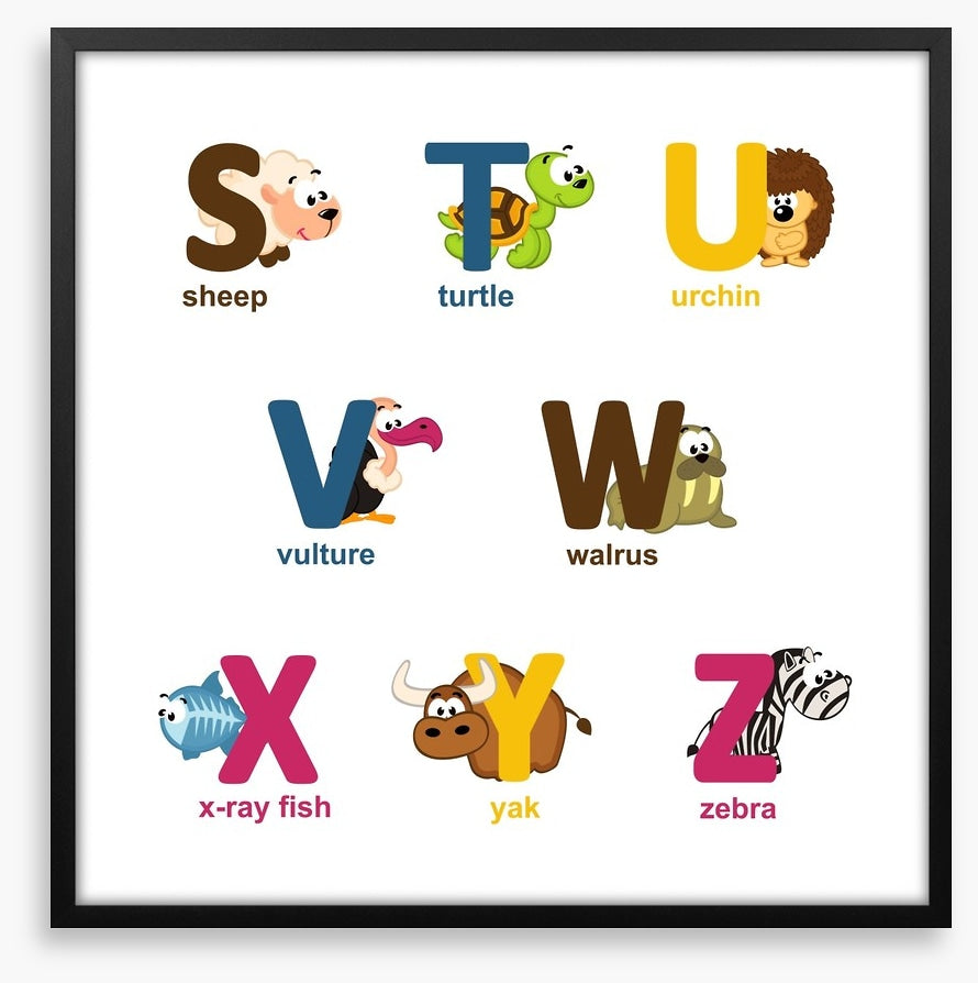 Alphabet animals - S to Z