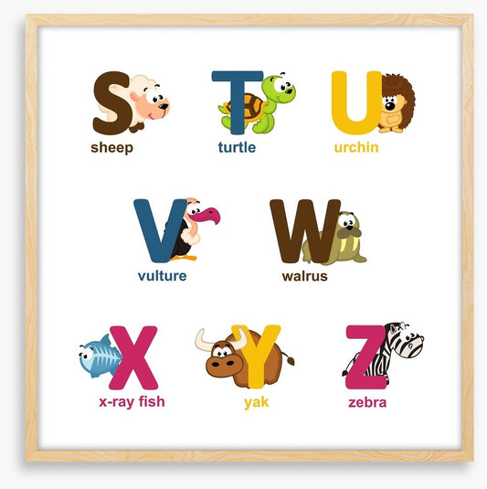 Alphabet animals - S to Z