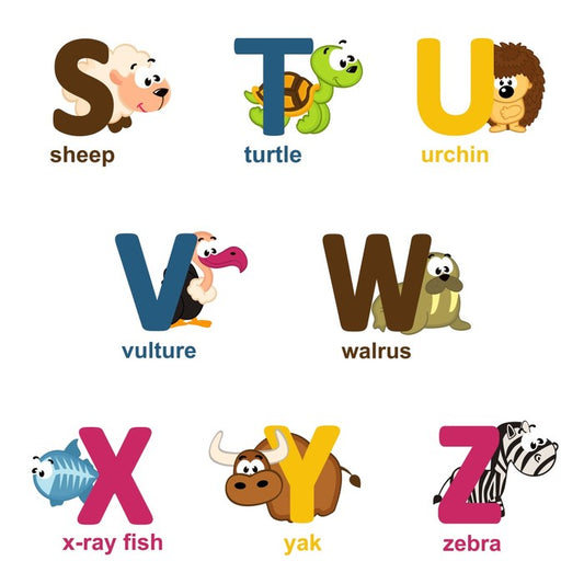 Alphabet animals - S to Z