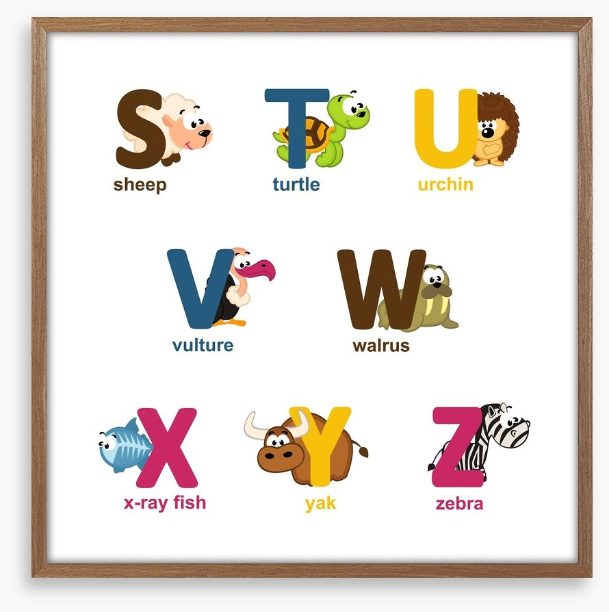 Alphabet animals - S to Z