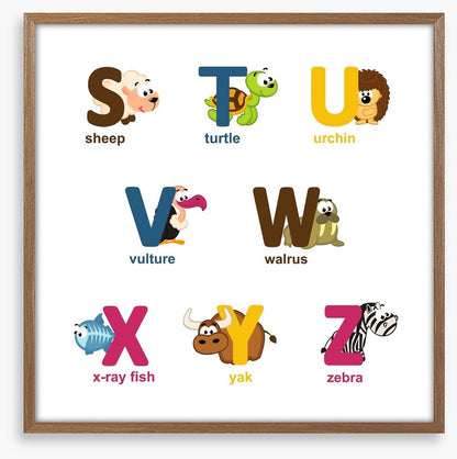 Alphabet animals - S to Z
