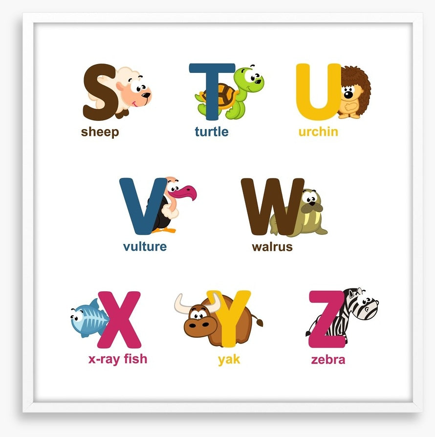 Alphabet animals - S to Z