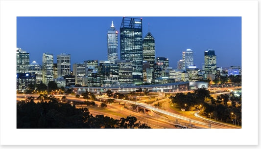 Perth skyline at dusk