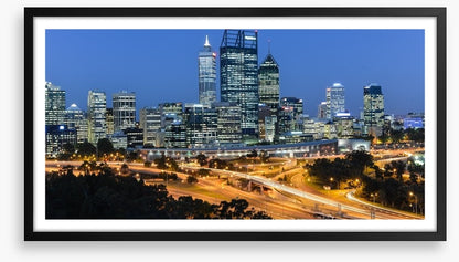 Perth skyline at dusk