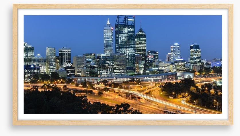 Perth skyline at dusk
