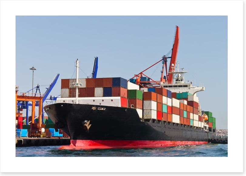 Cargo ship in dock