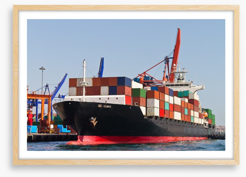 Cargo ship in dock