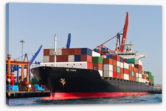 Cargo ship in dock