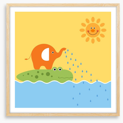 Elephant and croc