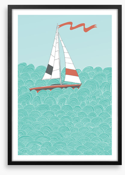 Sailboat and sea I