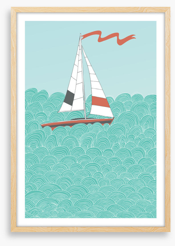 Sailboat and sea I