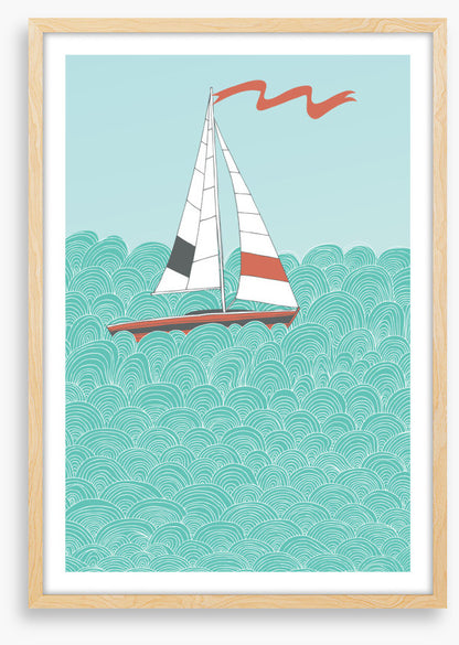 Sailboat and sea I