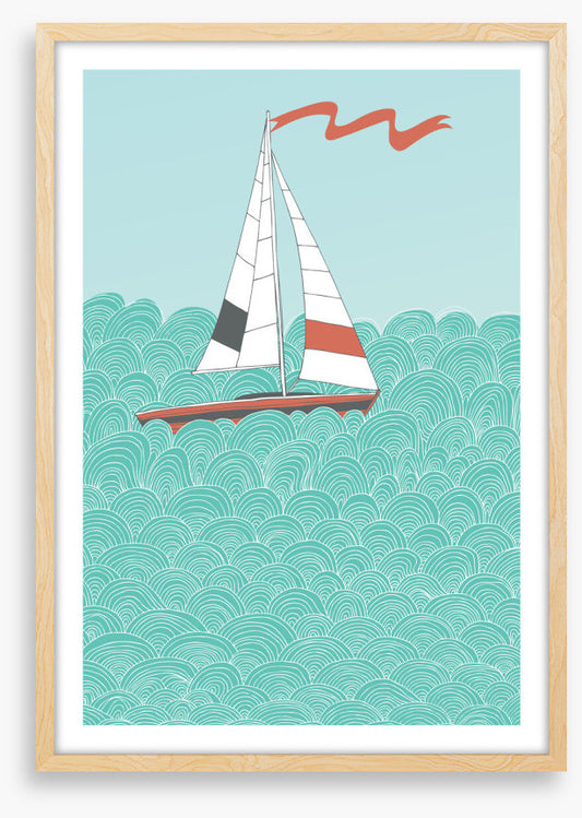 Sailboat and sea I