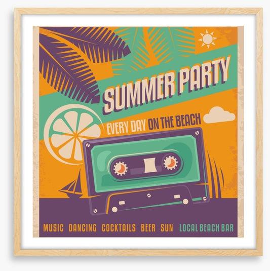 Retro beach party