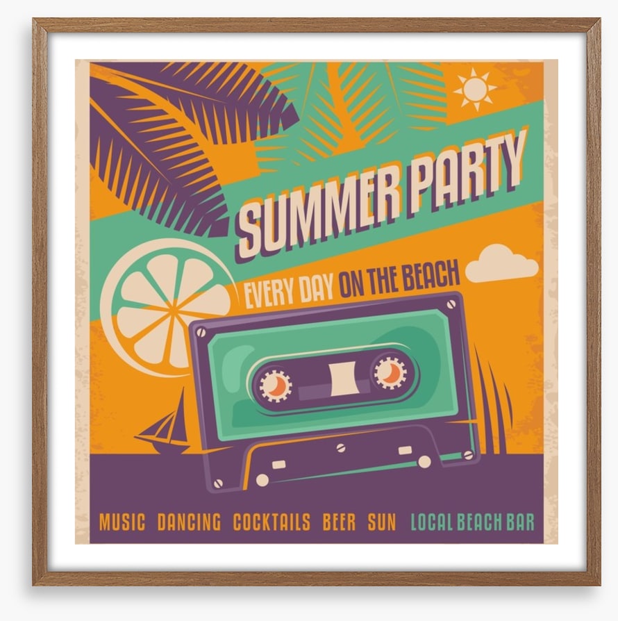Retro beach party