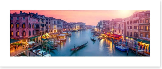 Venice sunset panoramic