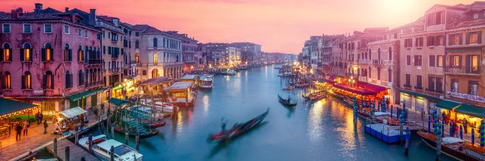 Venice sunset panoramic