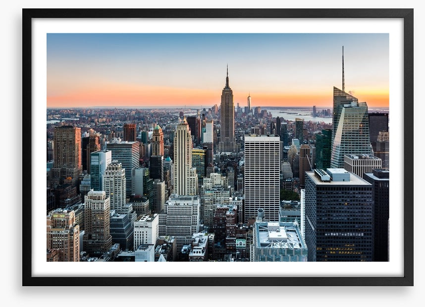 New York skyline at sunset