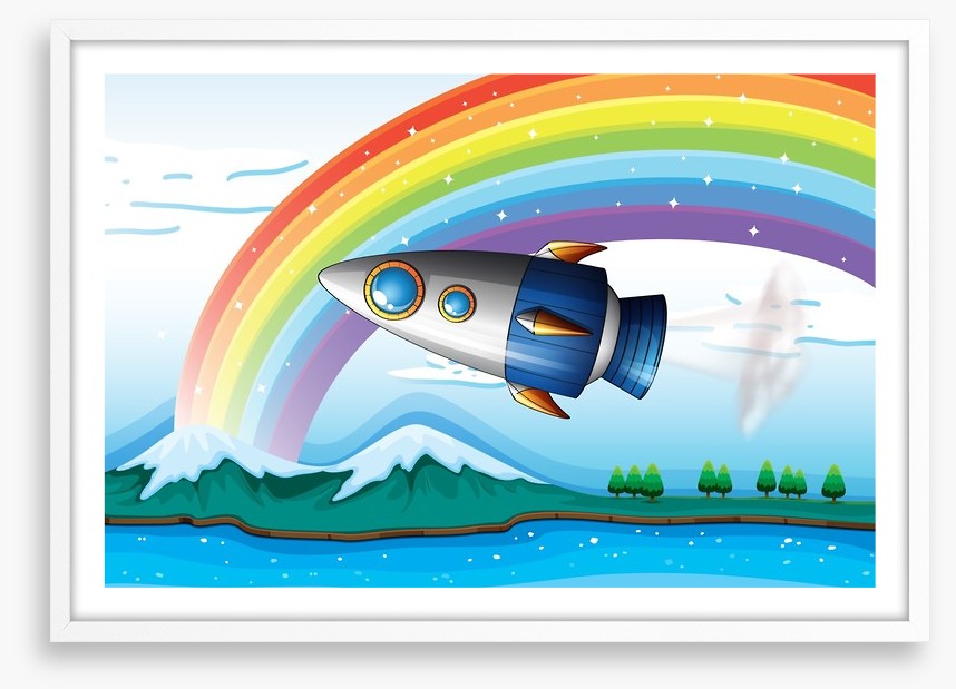 Rocket under the rainbow
