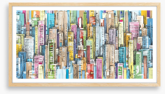 City facades panorama