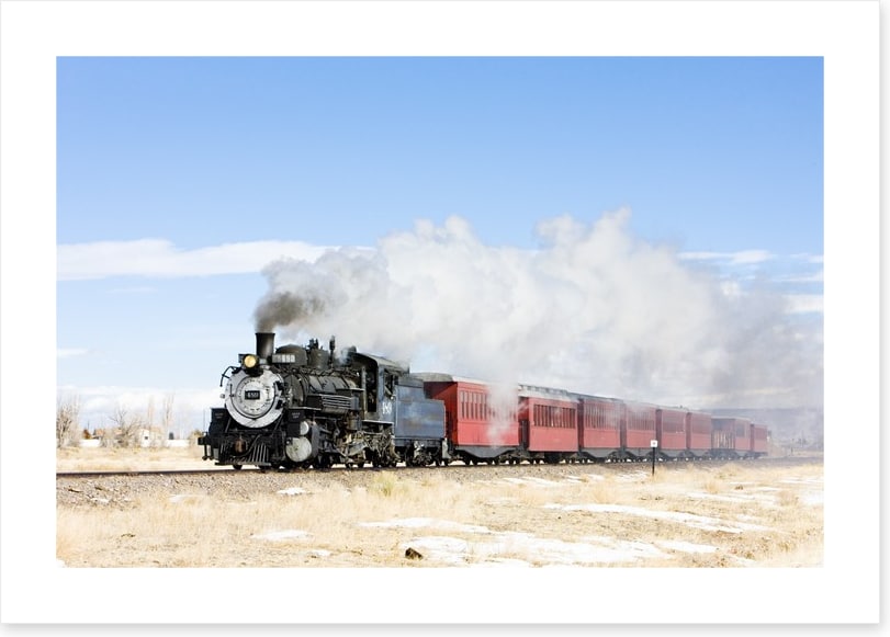 Narrow gauge steam train
