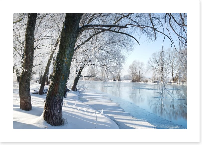 Across the frozen river