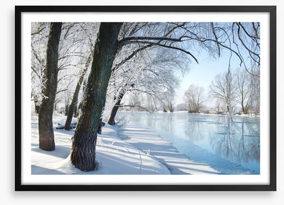 Across the frozen river