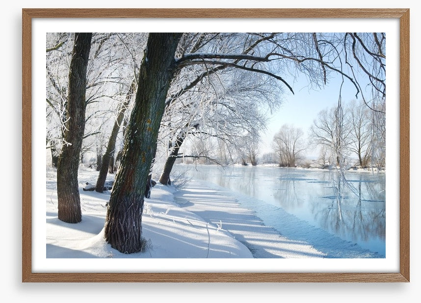 Across the frozen river