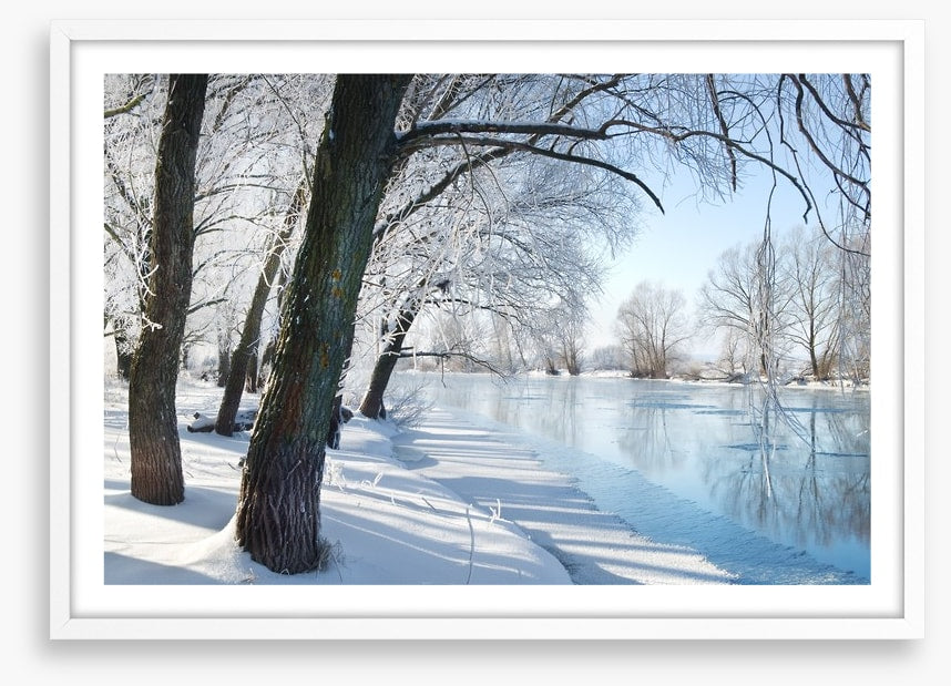 Across the frozen river