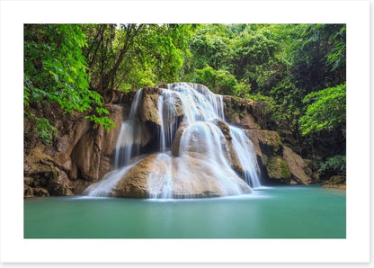 Green jungle falls, Thailand