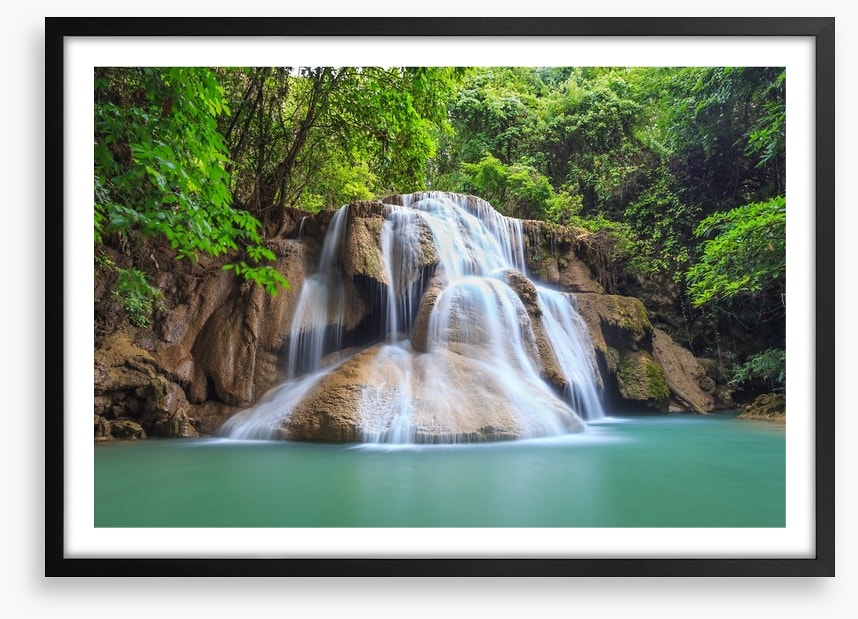 Green jungle falls, Thailand