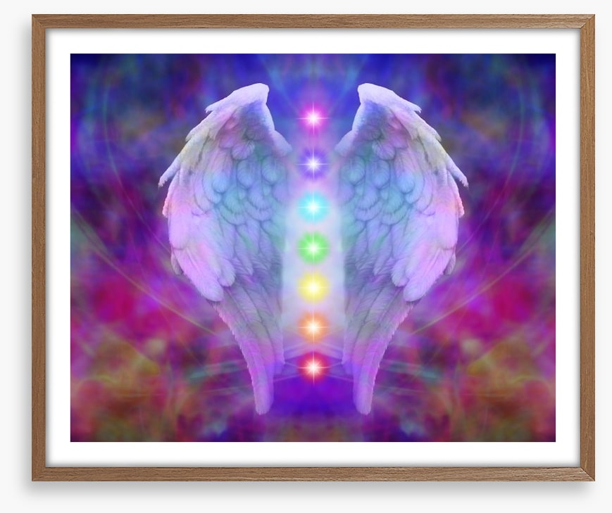 Reiki wings and chakras