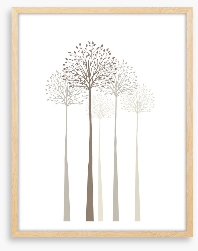 Elegant trees on white