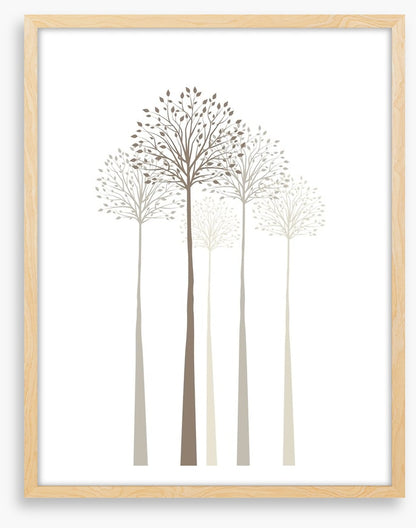 Elegant trees on white