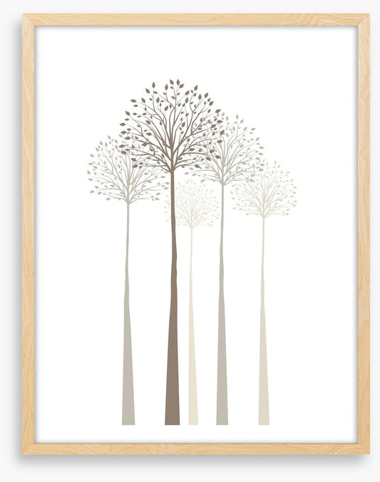 Elegant trees on white