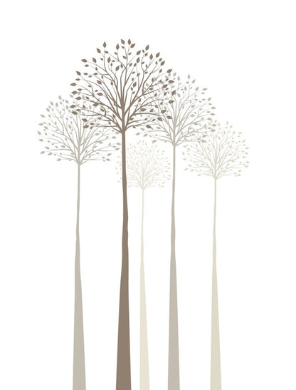 Elegant trees on white