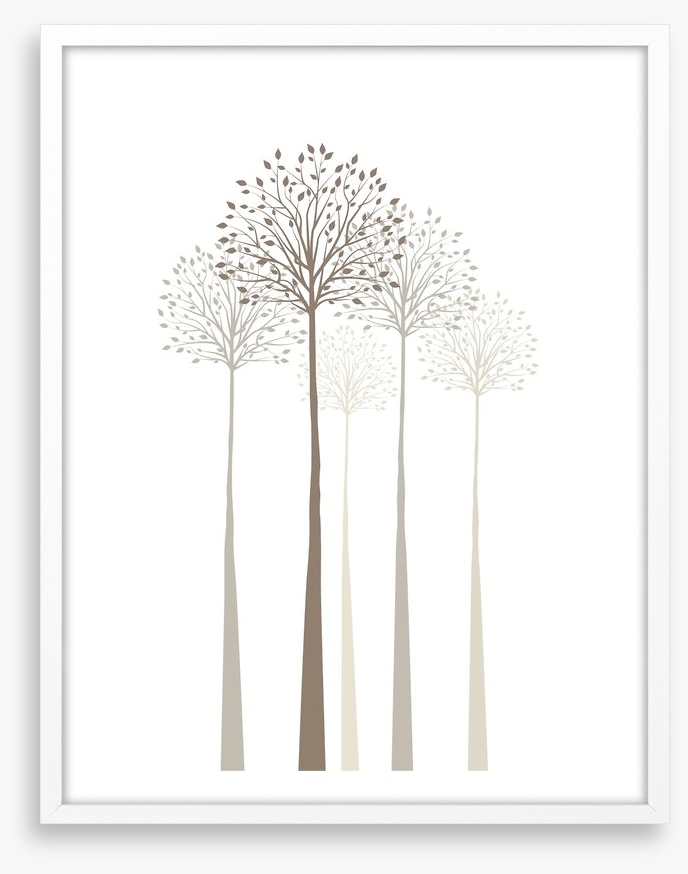 Elegant trees on white