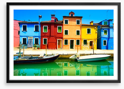 Burano island canal, Italy
