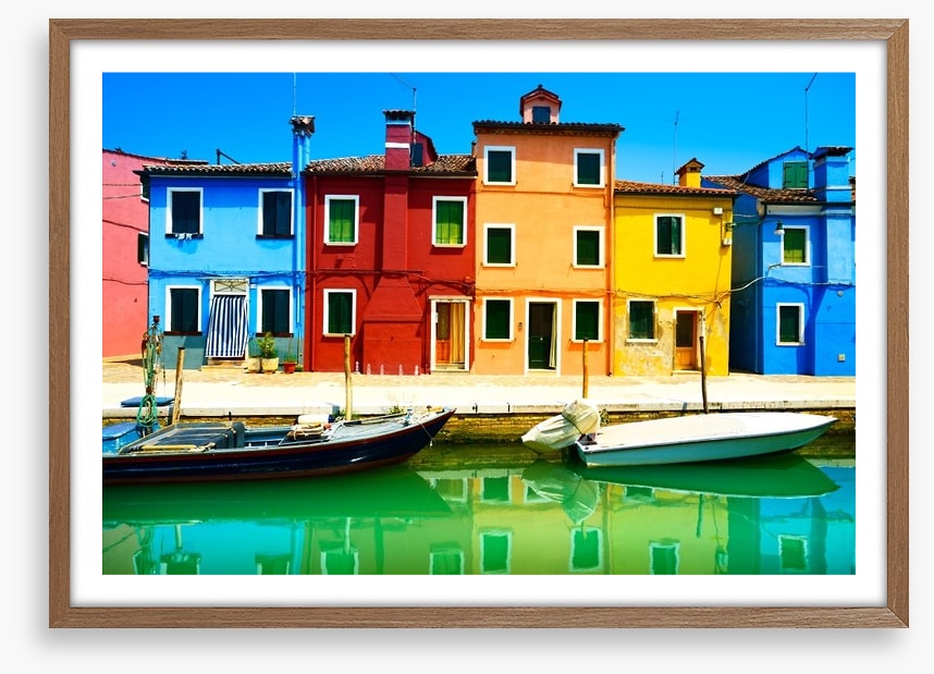 Burano island canal, Italy
