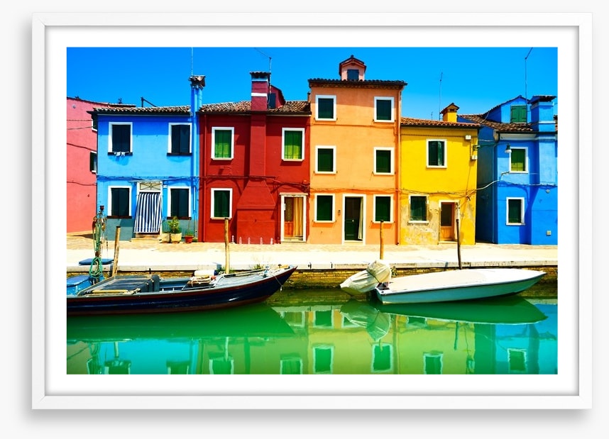 Burano island canal, Italy