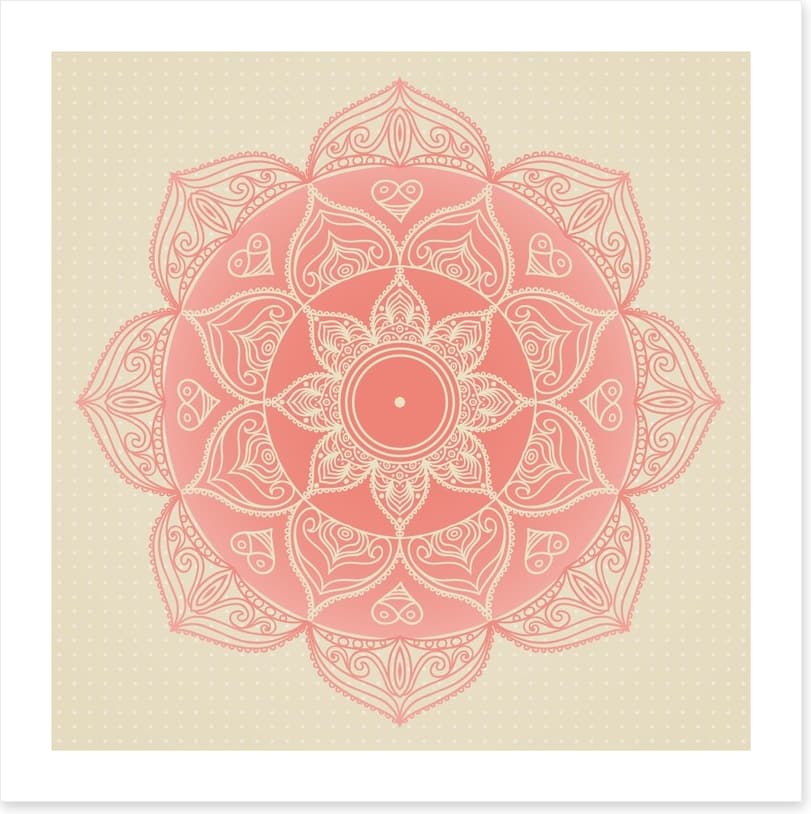 Soft pink mandala