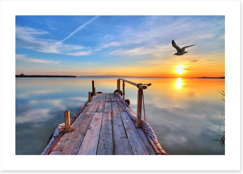 Sunrise at the lake of dreams