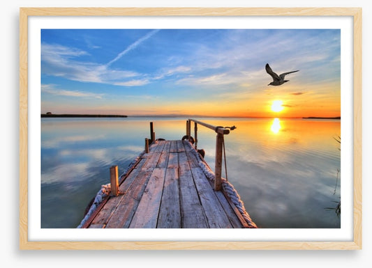 Sunrise at the lake of dreams