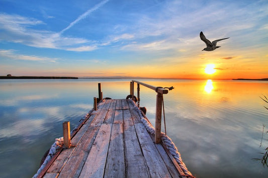 Sunrise at the lake of dreams