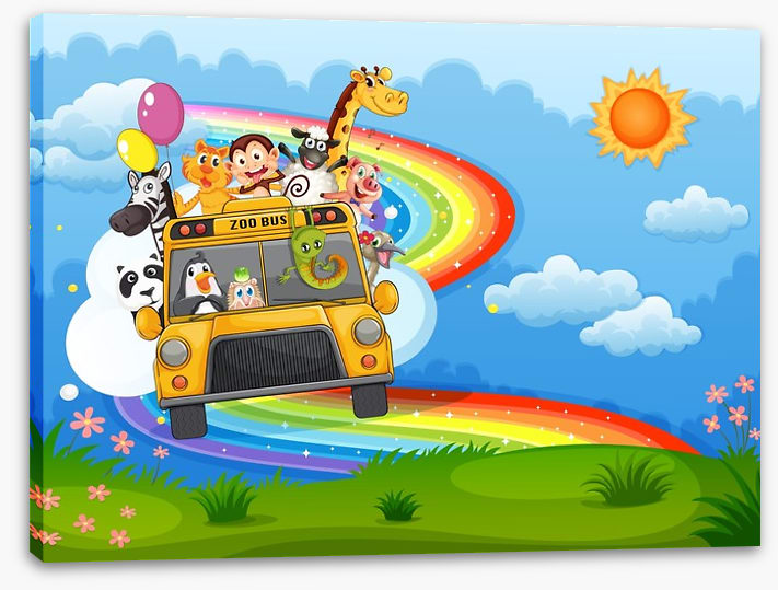 Rainbow road to the zoo