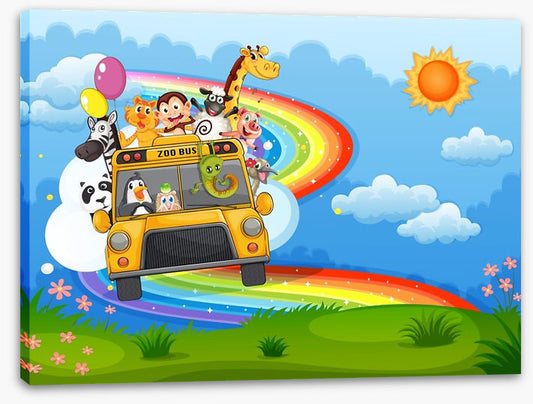 Rainbow road to the zoo