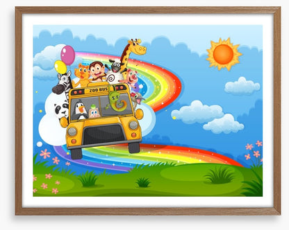 Rainbow road to the zoo