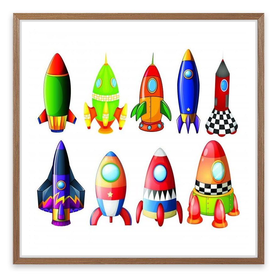 Colourful rockets